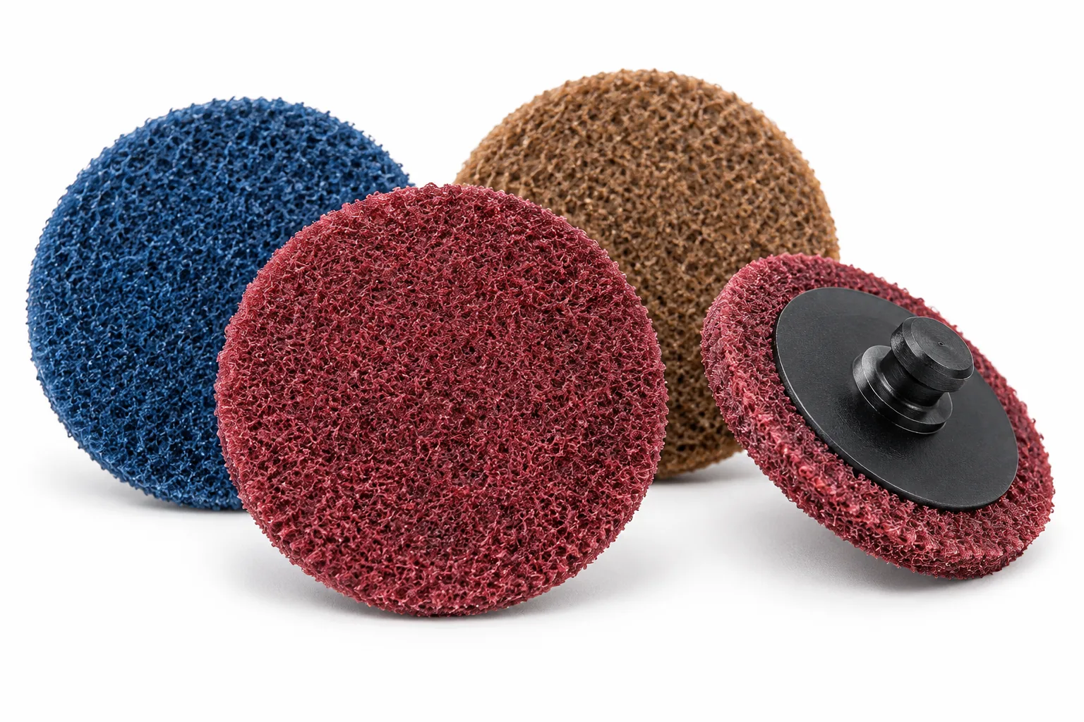 Image 4: AI-generated representative white-background view of disc holder and abrasive discs; not the actual used contents.