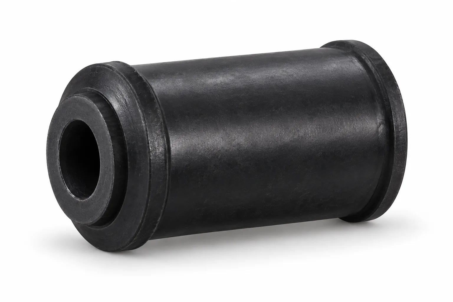 Image 2: AI-generated representative illustration of a spring rubber bushing, side view on white. Not the actual used part.