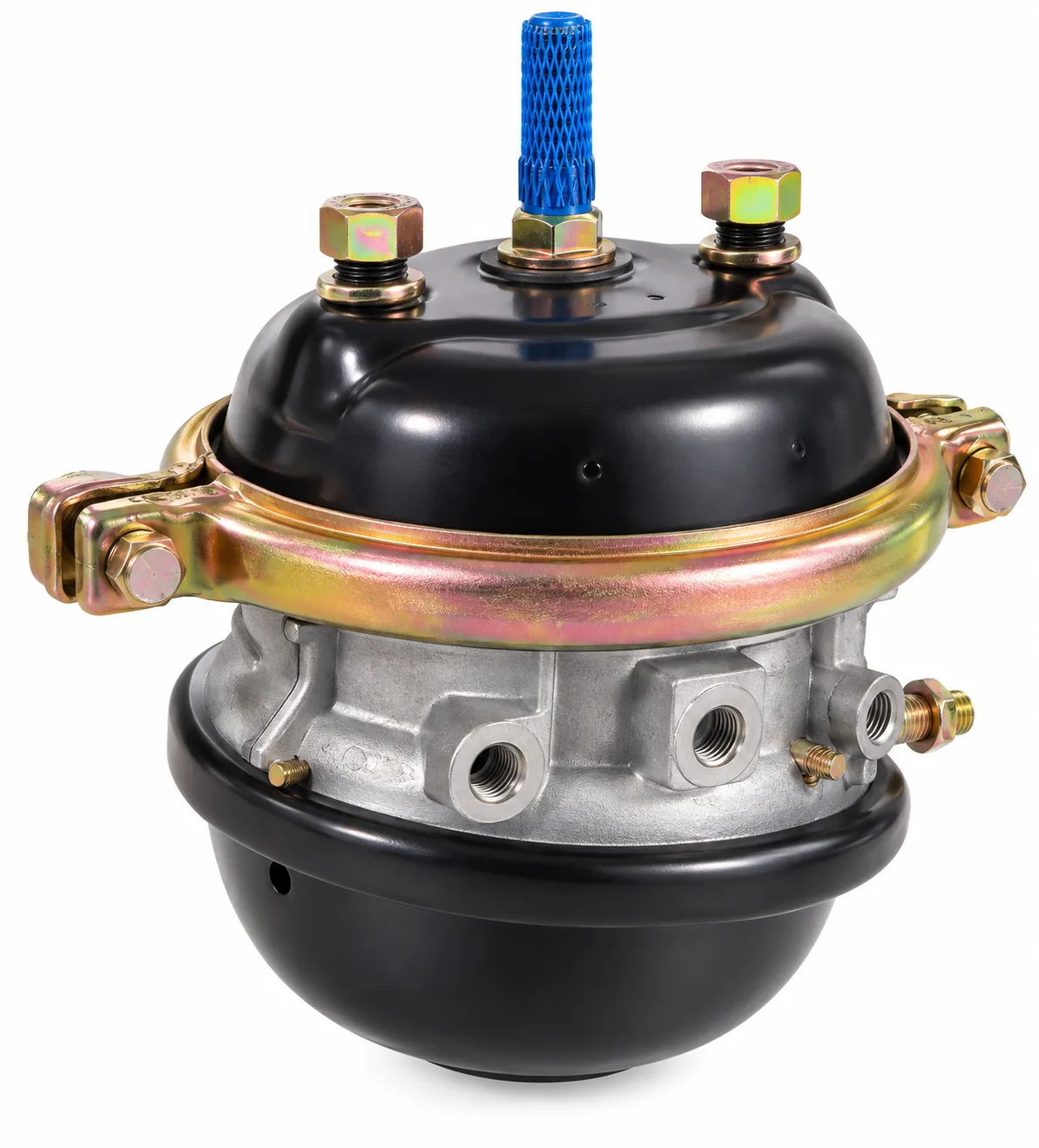 Image 2: AI-generated representative view of a generic 30/30 LS brake chamber; not the actual used Volvo part.
