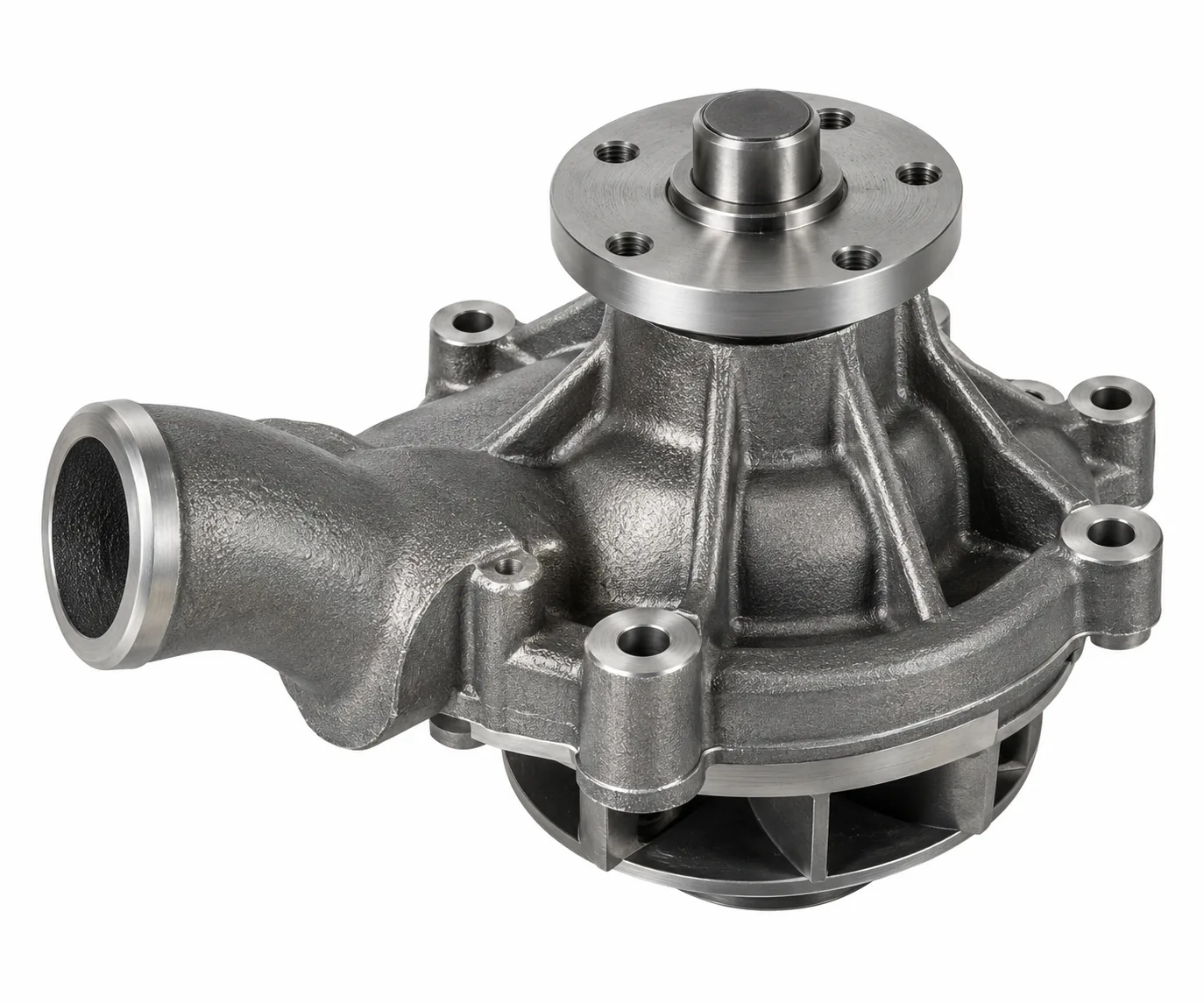 Image 3: AI-generated generic water pump illustration, housing and flange view; not the actual used pump.