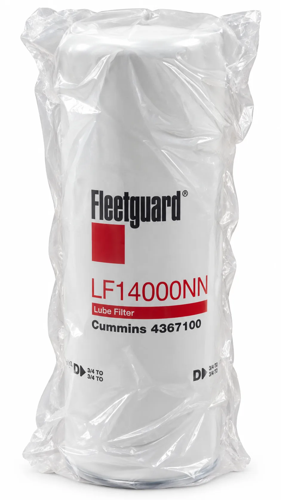 Image 2: AI-generated cleaned illustration of Fleetguard LF14000NN filter; refer to original photo for actual condition