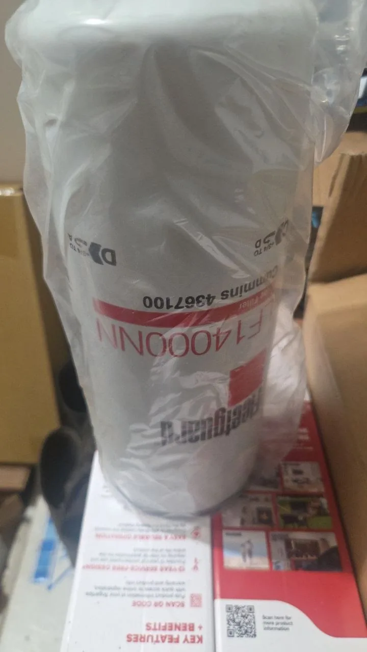 Original photo of bagged Fleetguard LF14000NN filter, label showing Cummins 4367100