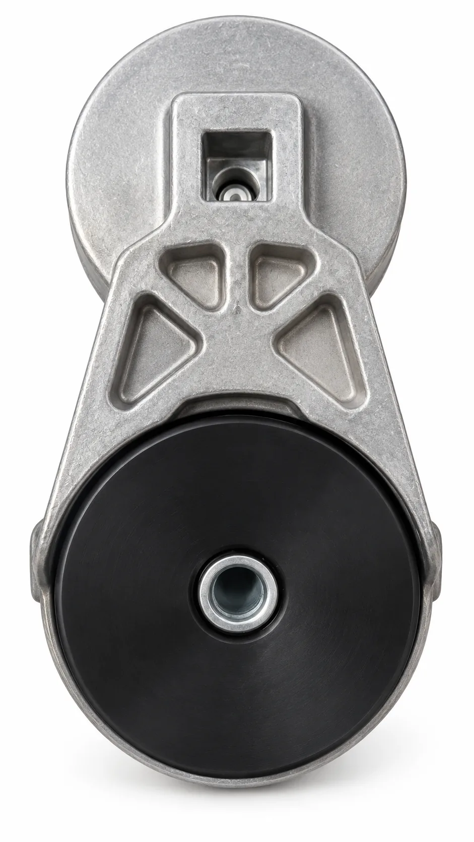 Image 4: AI-generated illustrative front view of a tensioner assembly; not a photo of the actual used unit.